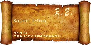 Rajner Edina névjegykártya